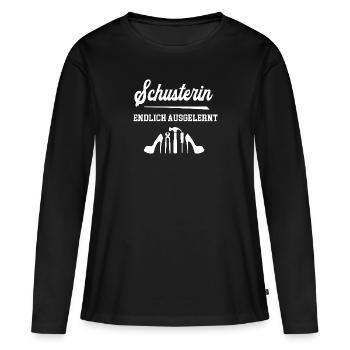Schusterin Endlich Ausgelernt Lehrling Azubine - Frauen Premium Bio Langarmshirt - Schwarz - Vorne - Julia (174cm)