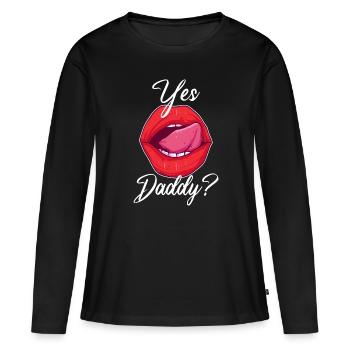 Le papa de Yes ? Sexy BDSM et cadeau de bondage pour - T-shirt manches longues Premium bio Femme - noir - Devant - Julia (174cm)