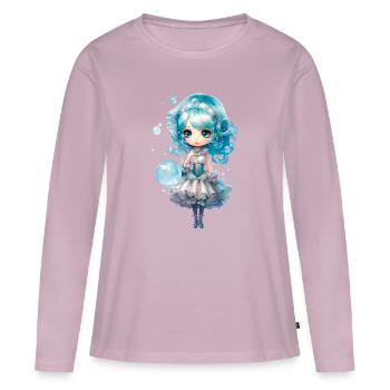Dollie Bubble - Women's Premium Organic Long Sleeve Shirt - dusky pink - Front - Julia (174cm)