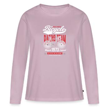 Bike Racing Team - Frauen Premium Bio Langarmshirt - Altrosa - Vorne - Julia (174cm)