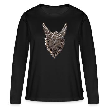 bijoux de perles - T-shirt manches longues Premium bio Femme - noir - Devant - Julia (174cm)