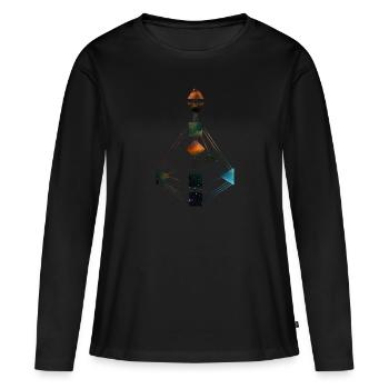 Human Design Chart Universe 2 - Women's Premium Organic Long Sleeve Shirt - black - Front - Julia (174cm)