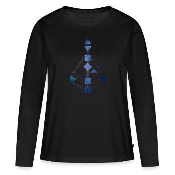 Human Design Chart Universe 1 - Women's Premium Organic Long Sleeve Shirt - black - Front - Julia (174cm)