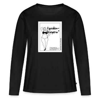 DBSKNDˋnˋLipödem - Lipödemkriegerin - Frauen Premium Bio Langarmshirt - Schwarz - Vorne - Julia (174cm)