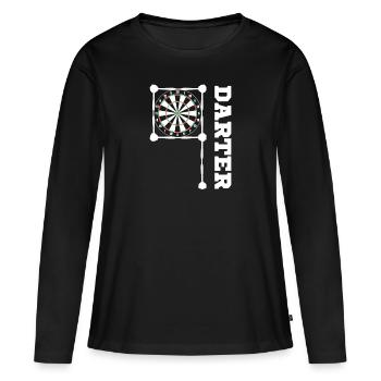 9 Darter Darts - Frauen Premium Bio Langarmshirt - Schwarz - Vorne - Julia (174cm)