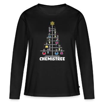 OH Chemistree Weihnachten Chemie Geschenk - Frauen Premium Bio Langarmshirt - Schwarz - Vorne - Julia (174cm)