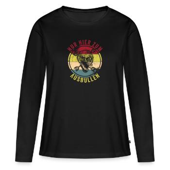 Dart - Frauen Premium Bio Langarmshirt - Schwarz - Vorne - Julia (174cm)