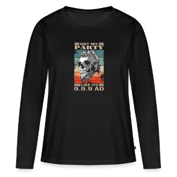 Viking - T-shirt manches longues Premium bio Femme - noir - Devant - Julia (174cm)