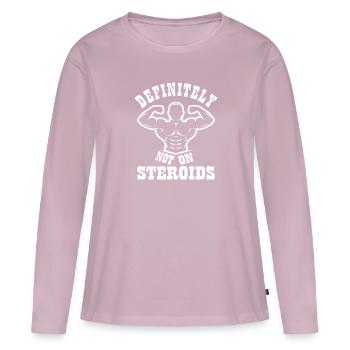 Culturisme - T-shirt manches longues Premium bio Femme - rose poudré - Devant - Julia (174cm)
