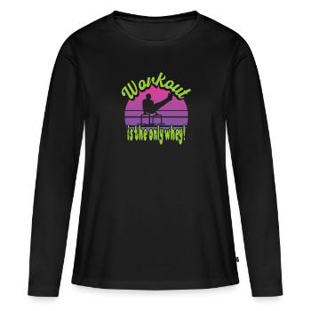 Circuit training - Women's Premium Organic Long Sleeve Shirt - black - Front - Julia (174cm)
