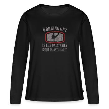 Circuit training - Women's Premium Organic Long Sleeve Shirt - black - Front - Julia (174cm)