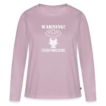 Octopus - Women's Premium Organic Long Sleeve Shirt - dusky pink - Front - Julia (174cm)