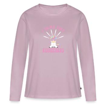 Kleuterschool - Vrouwen Premium Bio shirt met lange mouwen - oudroze - Voor - Julia (174cm)