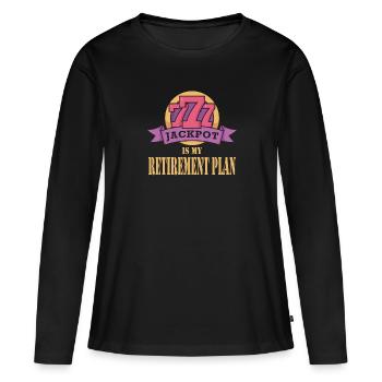 Casino - T-shirt manches longues Premium bio Femme - noir - Devant - Julia (174cm)