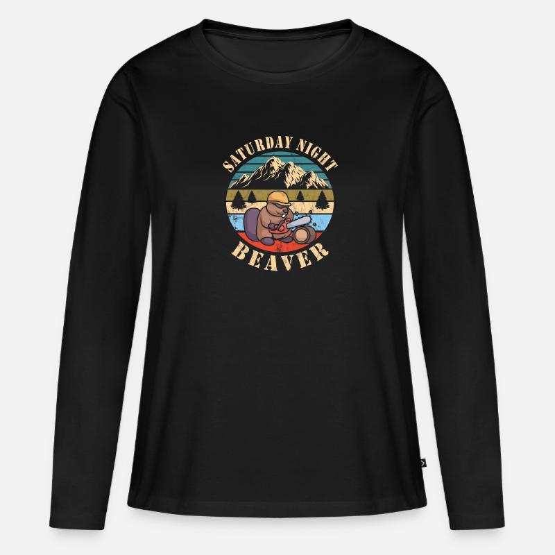 Biber - Frauen Premium Bio Langarmshirt - Schwarz