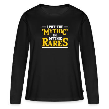 Jeu de rôle - T-shirt manches longues Premium bio Femme - noir - Devant - Julia (174cm)
