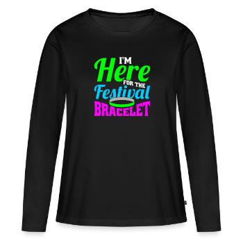 Festival - Frauen Premium Bio Langarmshirt - Schwarz - Vorne - Julia (174cm)