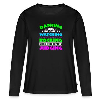 Festival - Frauen Premium Bio Langarmshirt - Schwarz - Vorne - Julia (174cm)