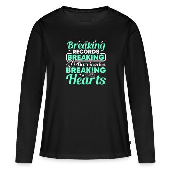 Festival - Frauen Premium Bio Langarmshirt - Schwarz - Vorne - Julia (174cm)