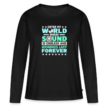 Festival - Frauen Premium Bio Langarmshirt - Schwarz - Vorne - Julia (174cm)