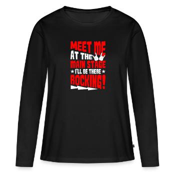 Festival - Frauen Premium Bio Langarmshirt - Schwarz - Vorne - Julia (174cm)
