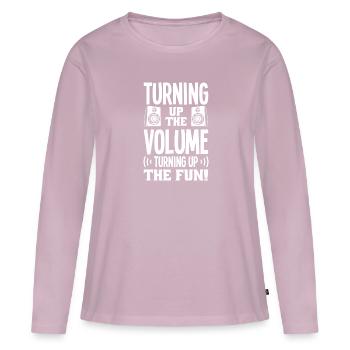 Fête - T-shirt manches longues Premium bio Femme - rose poudré - Devant - Julia (174cm)