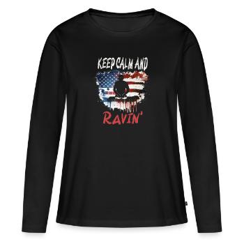 Festival - Frauen Premium Bio Langarmshirt - Schwarz - Vorne - Julia (174cm)