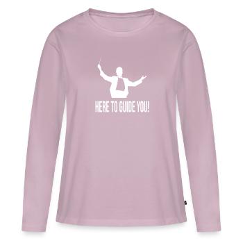 Fête - T-shirt manches longues Premium bio Femme - rose poudré - Devant - Julia (174cm)