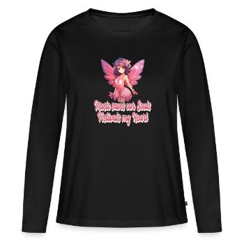 Festival - Frauen Premium Bio Langarmshirt - Schwarz - Vorne - Julia (174cm)