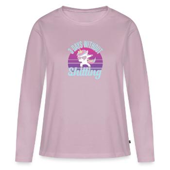 Fête - T-shirt manches longues Premium bio Femme - rose poudré - Devant - Julia (174cm)