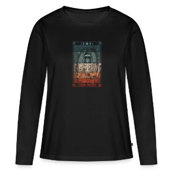 Goth Emo - T-shirt manches longues Premium bio Femme - noir - Devant - Julia (174cm)
