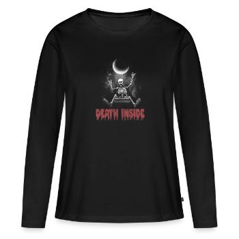 Goth Emo - T-shirt manches longues Premium bio Femme - noir - Devant - Julia (174cm)