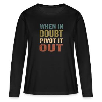 Daten Analytiker Datenschutz Beauftragter - Frauen Premium Bio Langarmshirt - Schwarz - Vorne - Julia (174cm)