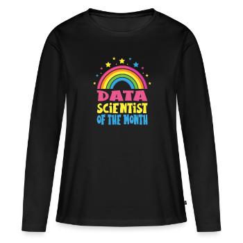 Daten Analytiker Datenschutz Beauftragter - Frauen Premium Bio Langarmshirt - Schwarz - Vorne - Julia (174cm)