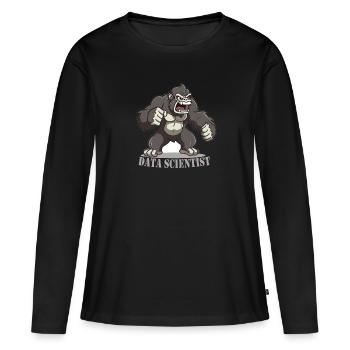 Daten Analytiker Datenschutz Beauftragter - Frauen Premium Bio Langarmshirt - Schwarz - Vorne - Julia (174cm)