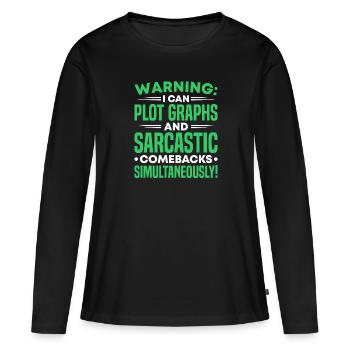 Daten Analytiker Datenschutz Beauftragter - Frauen Premium Bio Langarmshirt - Schwarz - Vorne - Julia (174cm)