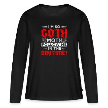 Goth Emo - T-shirt manches longues Premium bio Femme - noir - Devant - Julia (174cm)