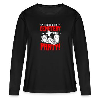 Goth Emo - Frauen Premium Bio Langarmshirt - Schwarz - Vorne - Julia (174cm)