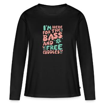 Festival - Frauen Premium Bio Langarmshirt - Schwarz - Vorne - Julia (174cm)