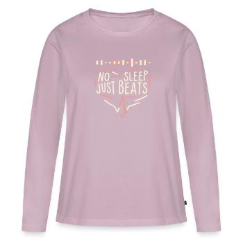 Fête - T-shirt manches longues Premium bio Femme - rose poudré - Devant - Julia (174cm)