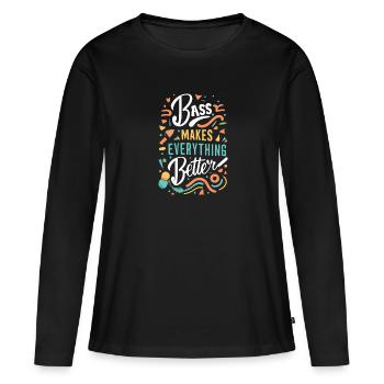 Festival - Frauen Premium Bio Langarmshirt - Schwarz - Vorne - Julia (174cm)