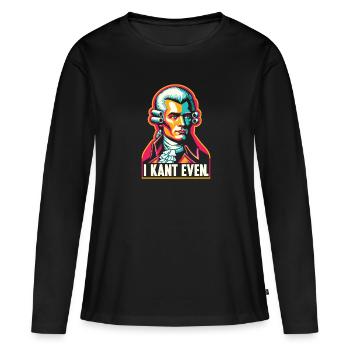 Philosophie - T-shirt manches longues Premium bio Femme - noir - Devant - Julia (174cm)