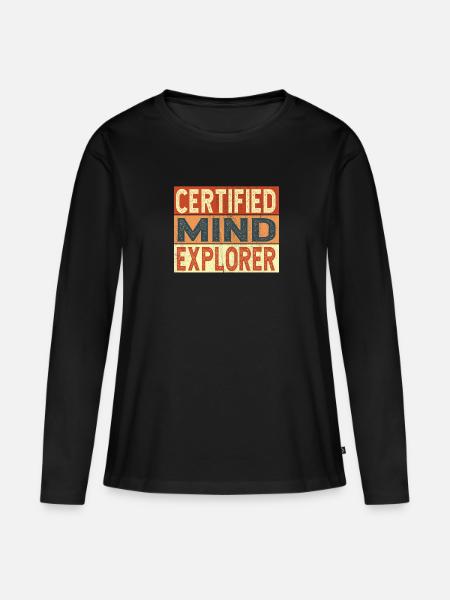 Psychologe - Ekologisk långärmad premium-T-shirt dam - svart