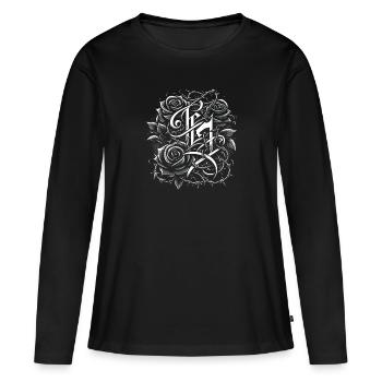 Gothique - T-shirt manches longues Premium bio Femme - noir - Devant - Julia (174cm)