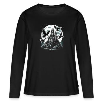 Gothique - T-shirt manches longues Premium bio Femme - noir - Devant - Julia (174cm)