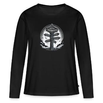 Gothique - T-shirt manches longues Premium bio Femme - noir - Devant - Julia (174cm)