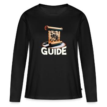 Marché médiéval - T-shirt manches longues Premium bio Femme - noir - Devant - Julia (174cm)
