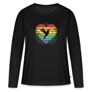 Exotisch - Frauen Premium Bio Langarmshirt - Schwarz - Vorne - Julia (174cm)