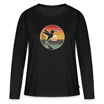 Exotisch - Frauen Premium Bio Langarmshirt - Schwarz - Vorne - Julia (174cm)
