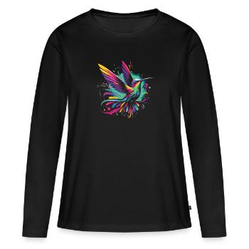 Exotisch - Frauen Premium Bio Langarmshirt - Schwarz - Vorne - Julia (174cm)